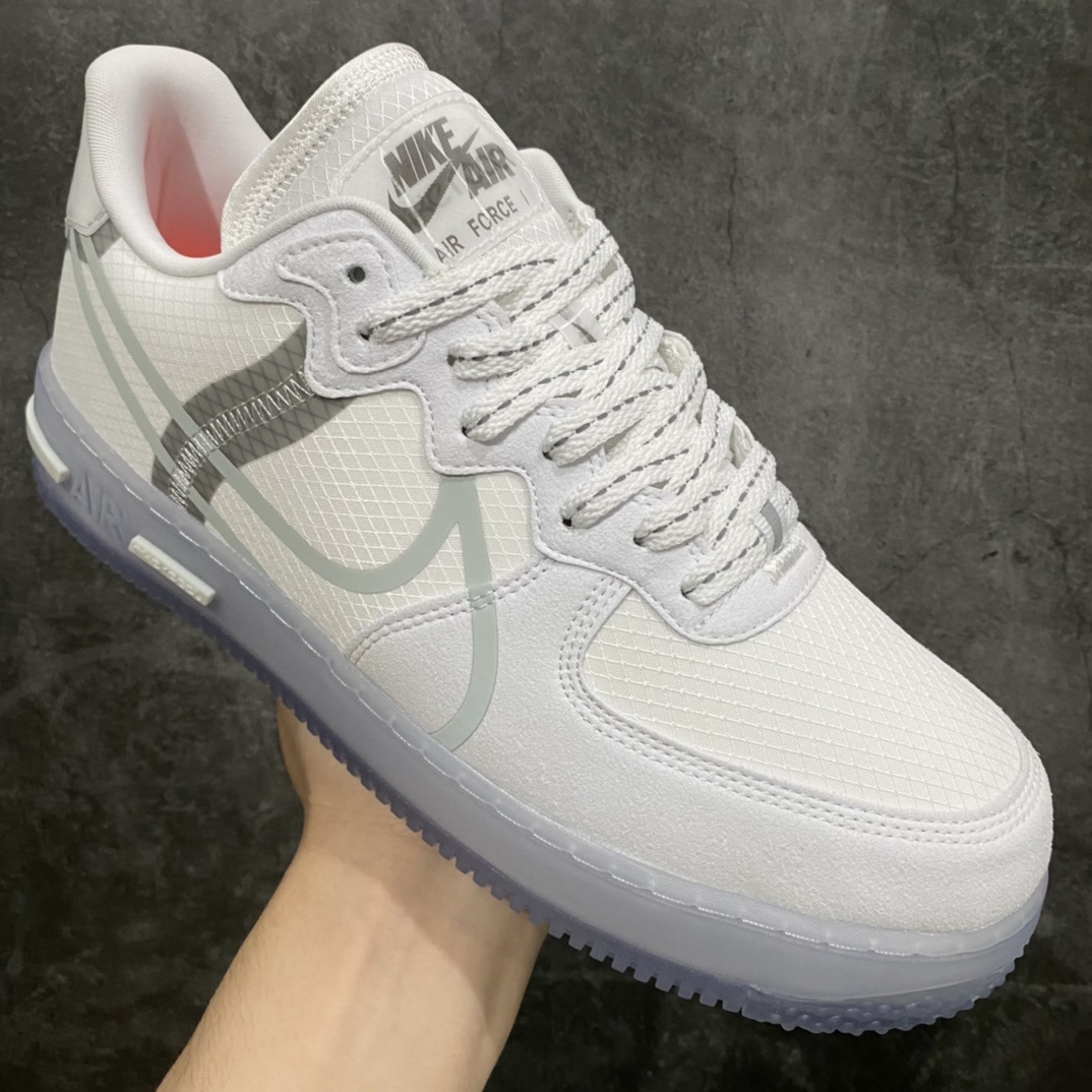 [Channel Pure Original] NK Air Force 1 React QS Light Bone Air Force One Deconstructed Ice Blue Ice Cube CQ8879-100