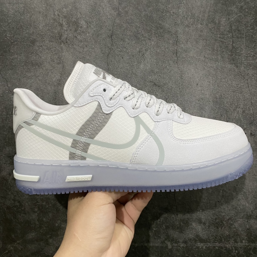 [Channel Pure Original] NK Air Force 1 React QS Light Bone Air Force One Deconstructed Ice Blue Ice Cube CQ8879-100