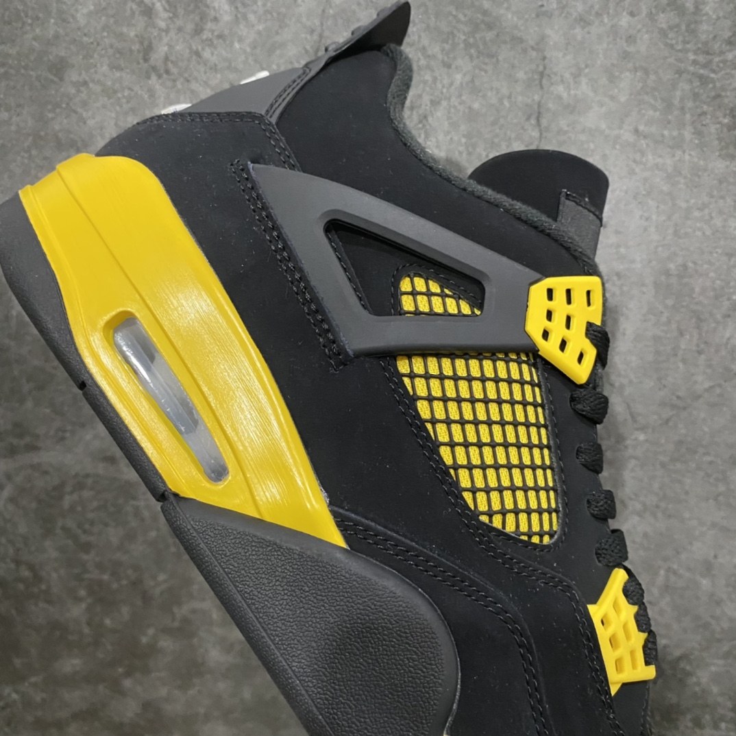 [Dongguan-made cut-out version] Air Jordan AJ4 Retro Black and Yellow Thunder God DH6927-017