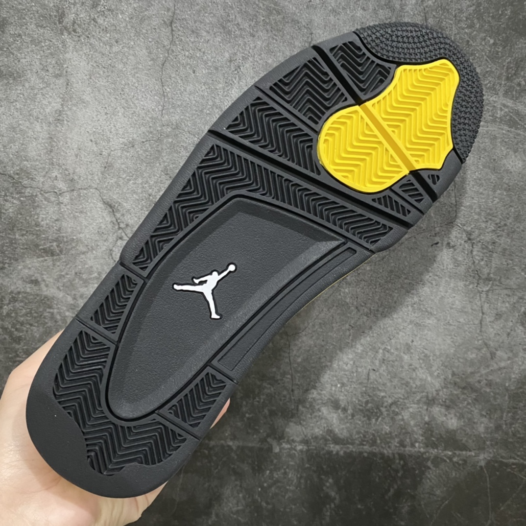 [Dongguan-made cut-out version] Air Jordan AJ4 Retro Black and Yellow Thunder God DH6927-017