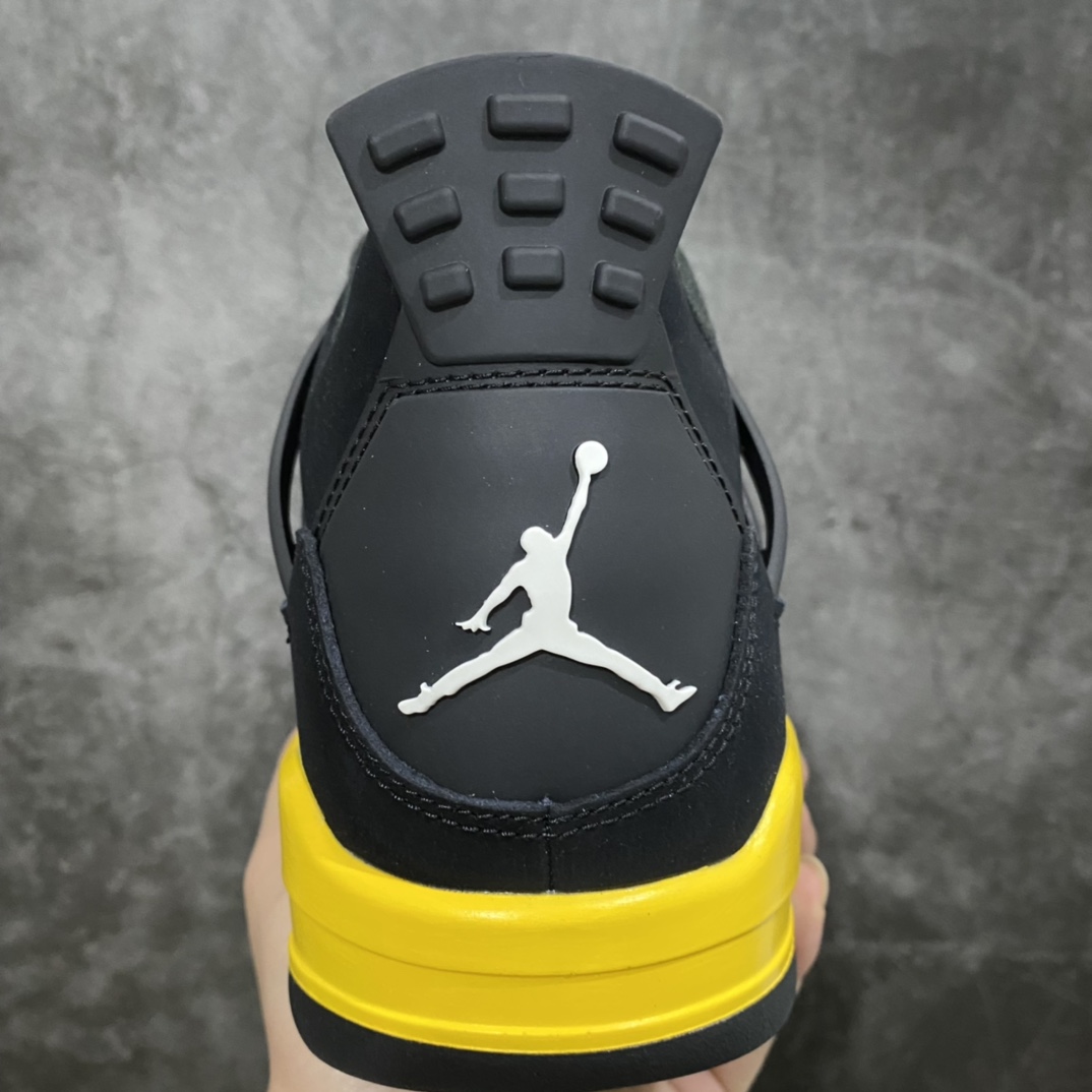 [Dongguan-made cut-out version] Air Jordan AJ4 Retro Black and Yellow Thunder God DH6927-017