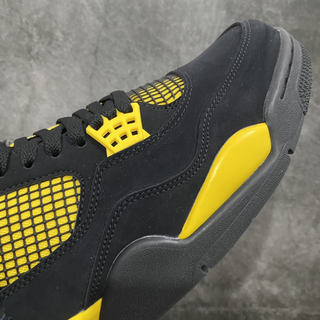 [Dongguan-made cut-out version] Air Jordan AJ4 Retro Black and Yellow Thunder God DH6927-017