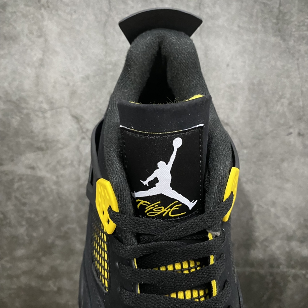 [Dongguan-made cut-out version] Air Jordan AJ4 Retro Black and Yellow Thunder God DH6927-017