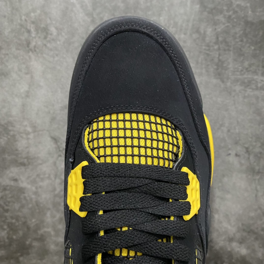 [Dongguan-made cut-out version] Air Jordan AJ4 Retro Black and Yellow Thunder God DH6927-017