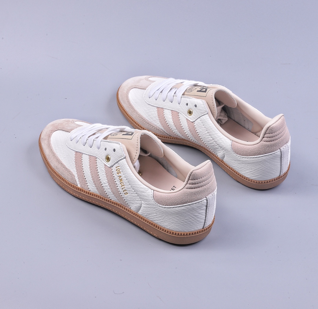 Adidas Originals Samba OG ”Heart of Gold Samba” Samba series sneakers ”Jointly branded off-white and light brown raw rubber sole” GV8358