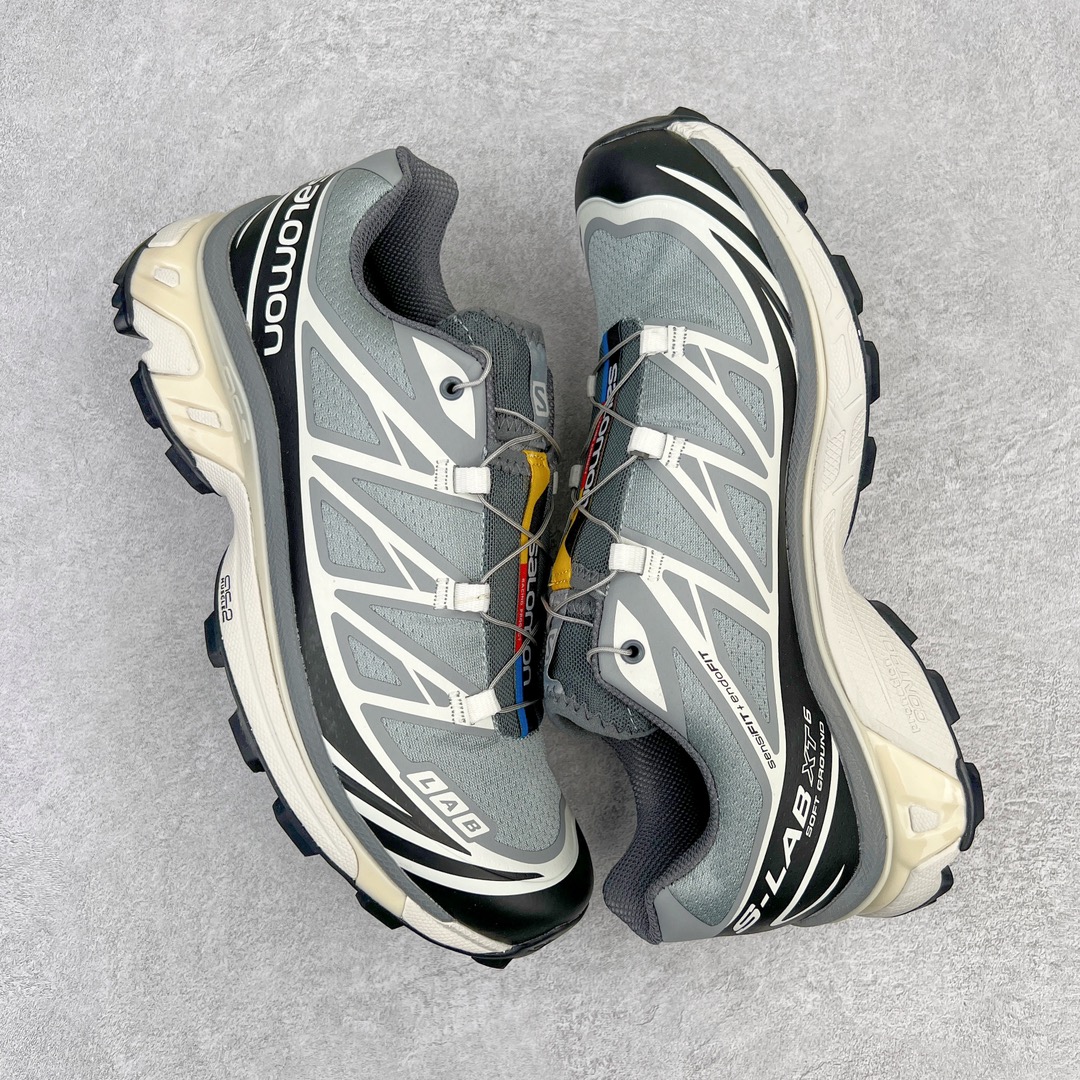 图片[3]-＃绿X/GX 纯原福利 Salomon XT-6 萨洛蒙复古潮流户外机能登山跑鞋 纯原外贸平台特供订单 耗时半年巨作 全套原纸板楦头开发 原厂特供网布配套加持 确保原汁原味 完美呈现版型 原档数据独家私模五层组合大底 男女鞋同步官方开发至46.5 原装Ortholite轻量化鞋垫 中底布带钢印编号 原厂TPU锁扣 进口港宝加持 后跟自然饱满 还原公司包裹性 鞋面以“锯齿”状的包裹系统呈现 在基色底之下加入了各种色点缀 将公司的最新技术和时尚前卫的造型融入耐用的长跑款式中 鞋面由 TPU 薄膜制成 并焊接在高耐磨网眼上 使其既时尚又坚固 由 ACS底盘支撑 可增强稳定性和支撑力 以及由橡胶凸耳 Contragrip外底覆盖的 EVA 缓冲中底 旨在应对崎岖的地形 鞋舌上的彩色Salomon 标签、Quicklace 系统以及鞋头、鞋舌和鞋跟上的附加品牌使细节更加完美 让穿着者可以轻松驾驭户外与通勤下的任何运动生活场景 无缝鞋身户外随意纵横 颜值与脚感兼备 出街通勤 绝对非常吸睛 你值得拥有 尺码：36 36.5 37.5 38 38.5 39 40 40.5 41 42 42.5 43 44 44.5 45 46 46.5 注意：偏小1码-选品中心