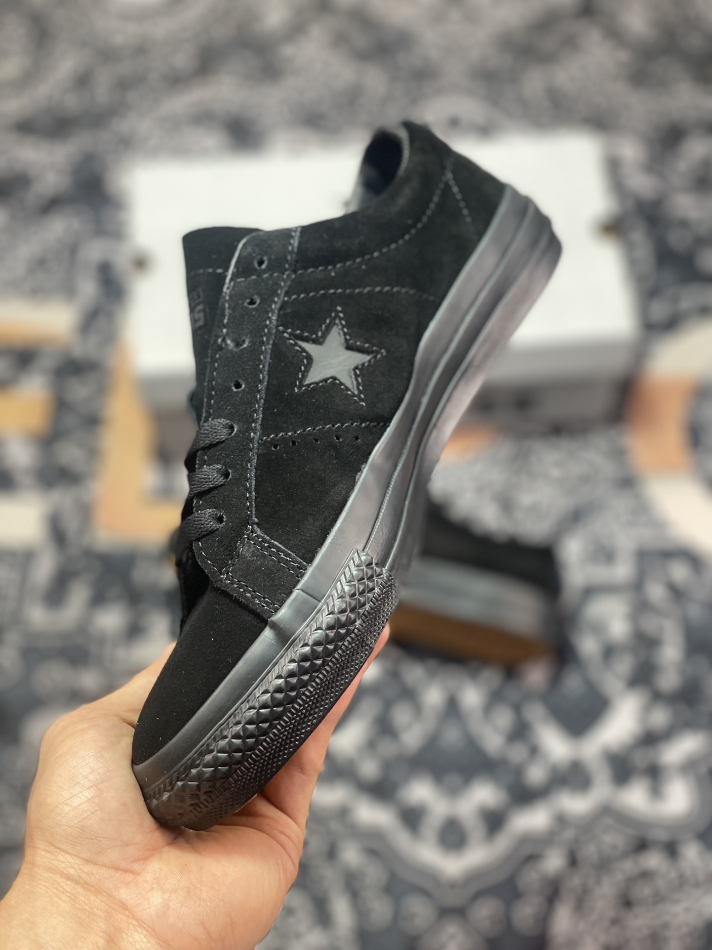 Converse One Star Pro Black Warrior Official Kimura Retro Casual Skateboard Shoes