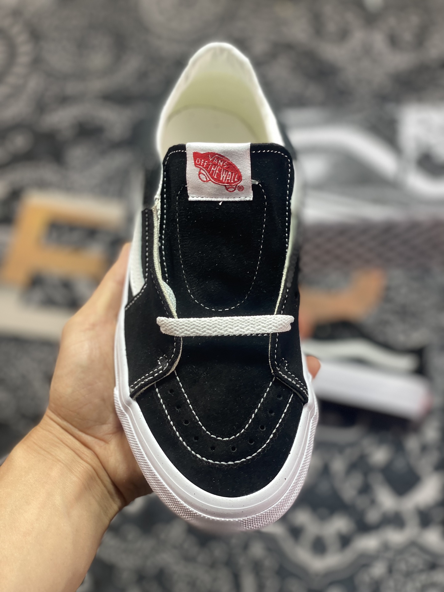 Vans Vault OG Sk8-Low black and white Vans official skateboard shoes