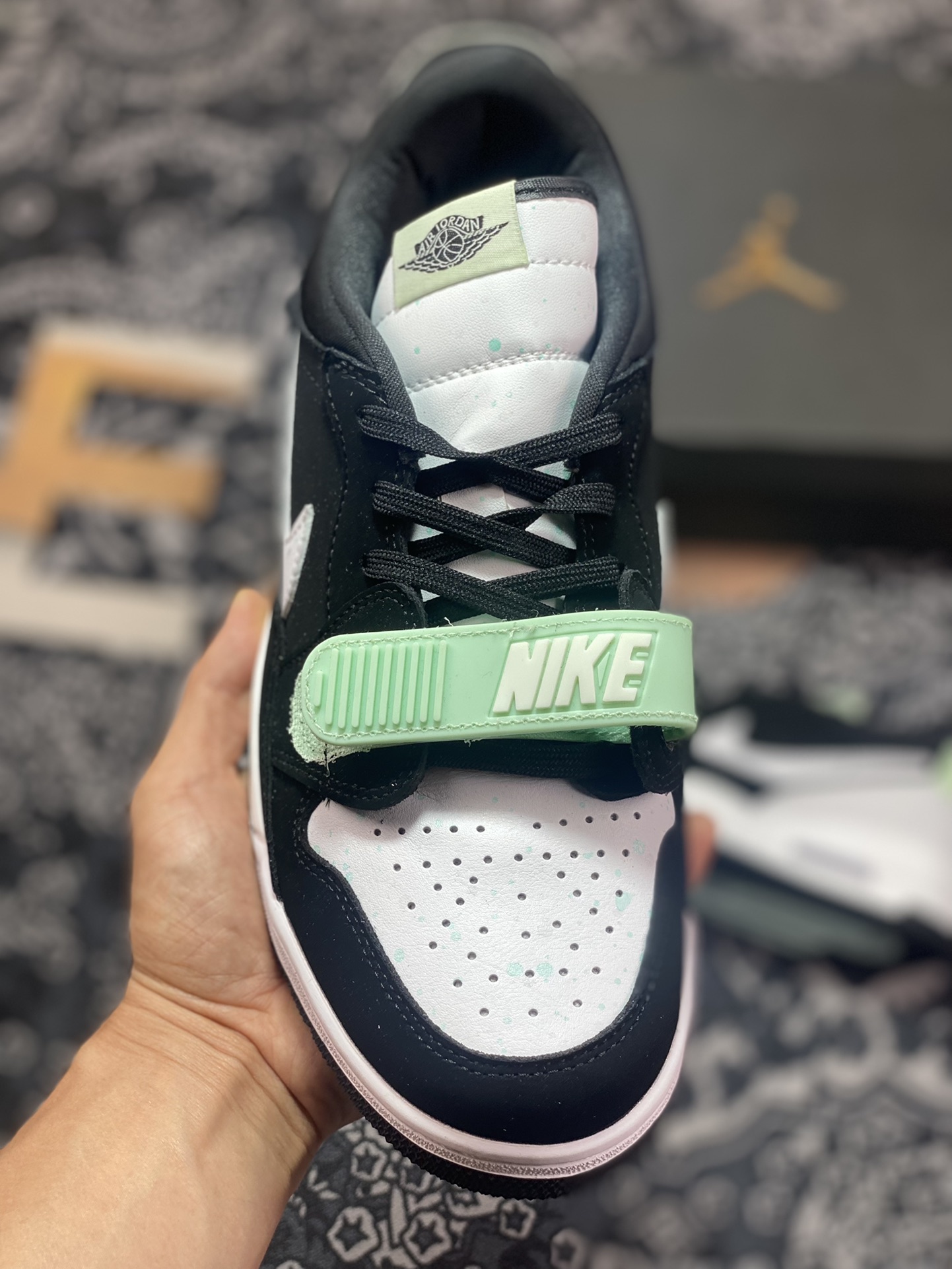 Nike Air Jordan Legacy 312 Low”Black White Teal Tint”乔丹篮球鞋“夜光泼墨荧光熊猫”CJ5500-013