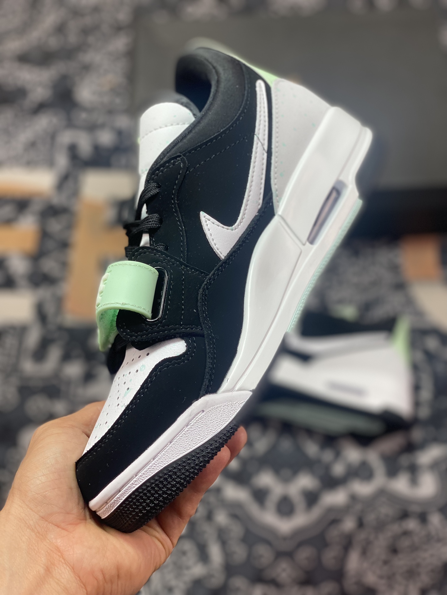 Nike Air Jordan Legacy 312 Low”Black White Teal Tint”乔丹篮球鞋“夜光泼墨荧光熊猫”CJ5500-013