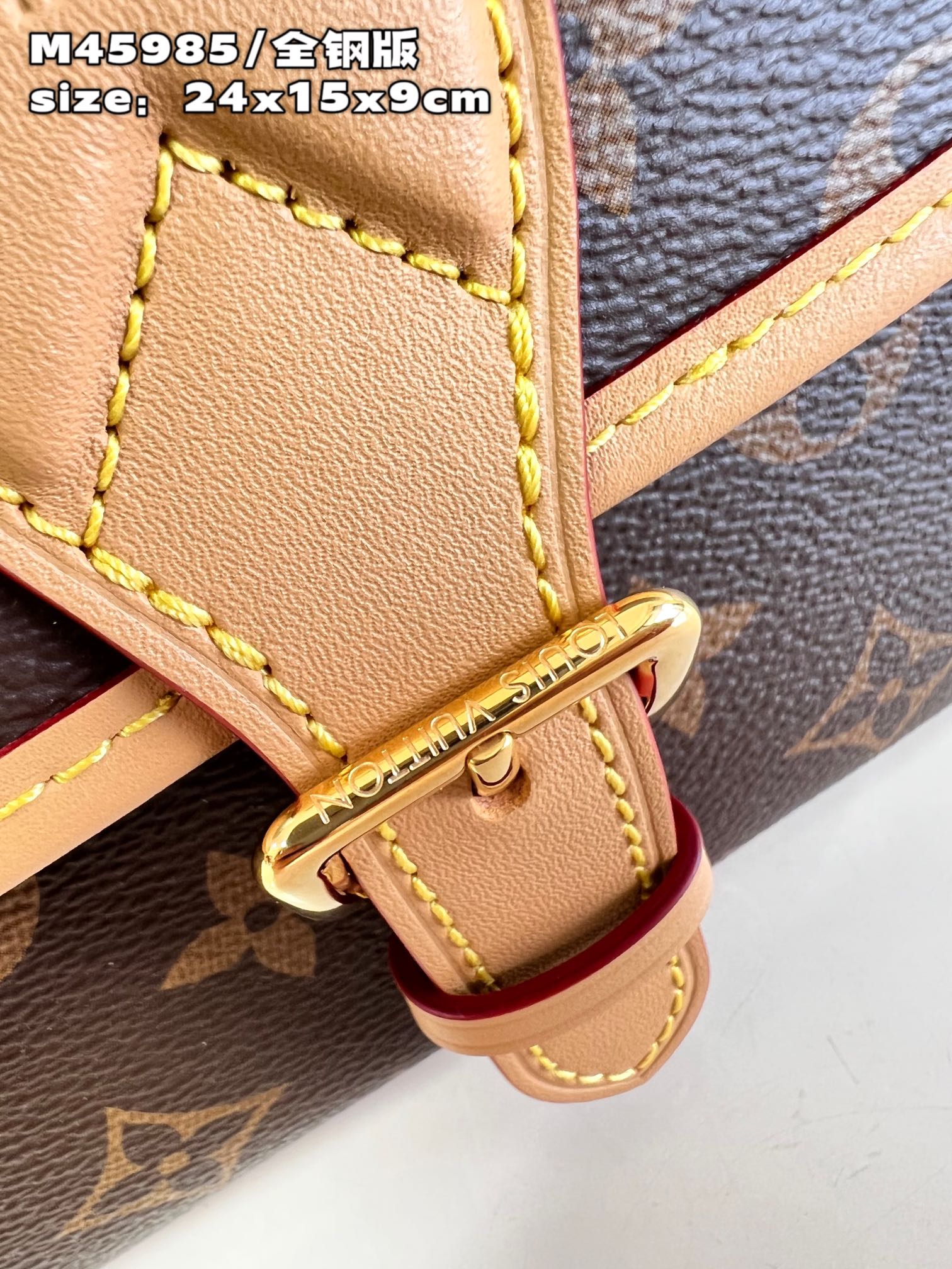 顶级原单M45985/全钢版Diane手袋重塑1990年代的经典设计为Monogram帆布包身融入皮革包
