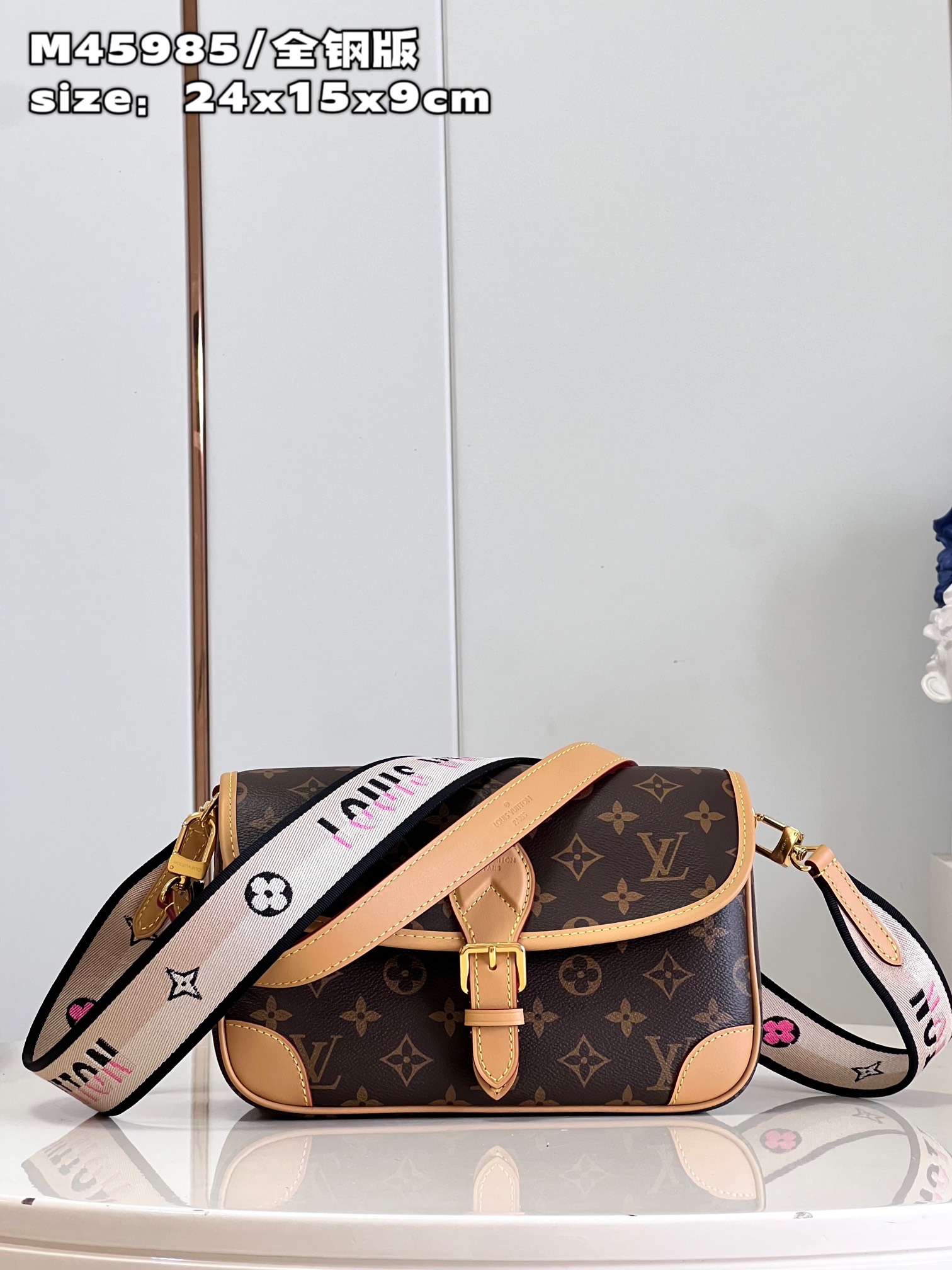 Louis Vuitton LV Diane Bags Handbags All Steel Monogram Canvas Vintage M45985