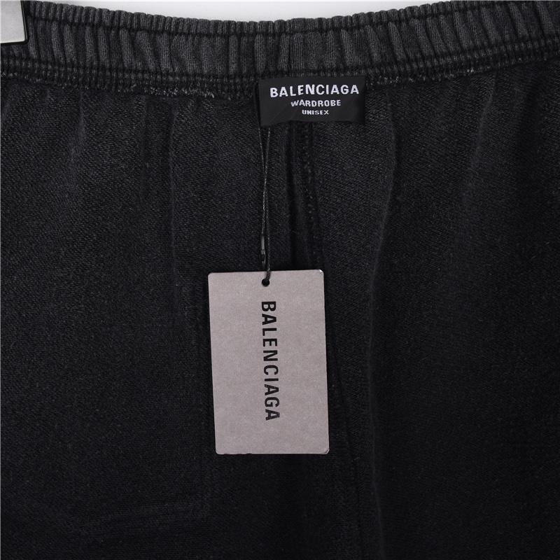 200 Balenciaga/巴黎世家 23ss 签名logo刺绣毛边针织短裤