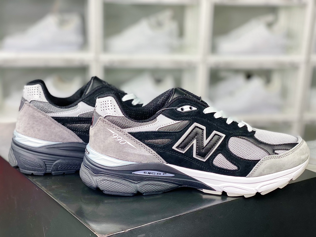 New Balance Made in USA M990V3 ”Gr3yscale” three-generation series low-top running shoes ”joint light gray and black” M990DL3