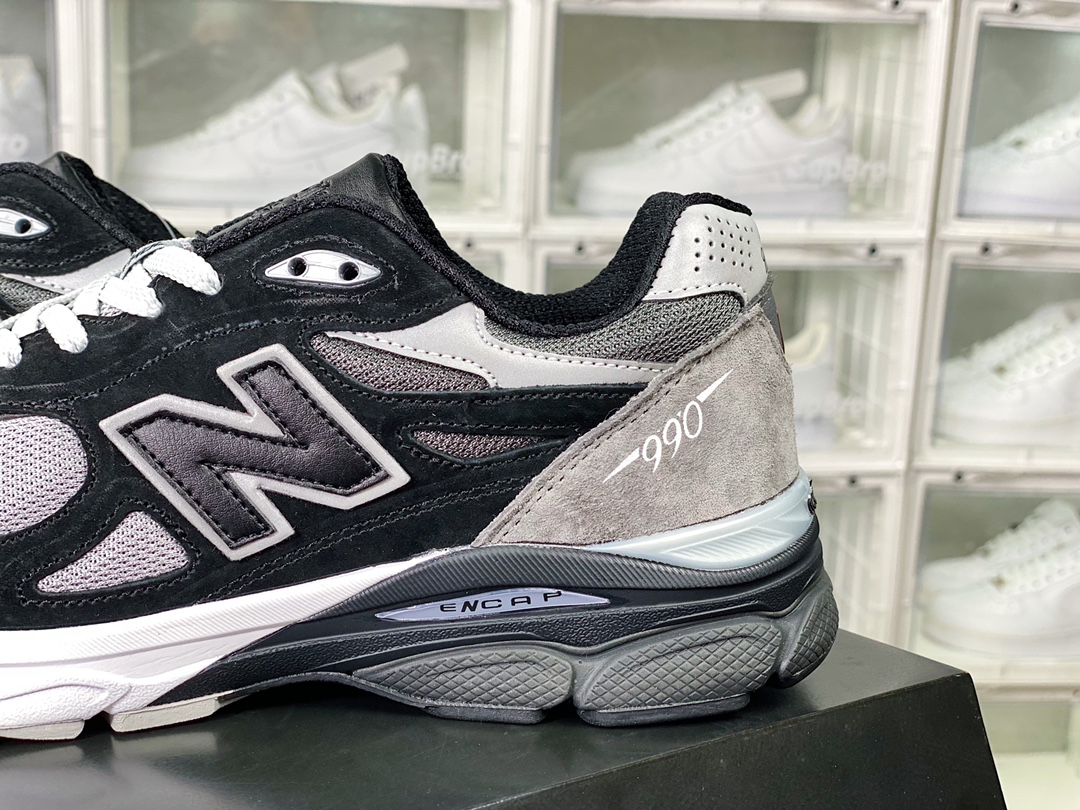 New Balance Made in USA M990V3 ”Gr3yscale” three-generation series low-top running shoes ”joint light gray and black” M990DL3