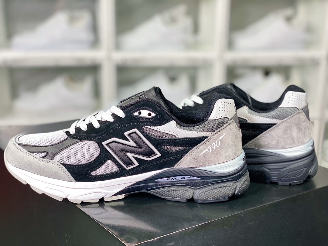 New Balance Made in USA M990V3 ”Gr3yscale” three-generation series low-top running shoes ”joint light gray and black” M990DL3