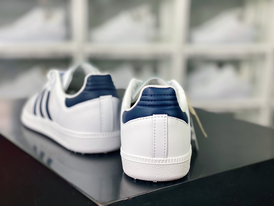 Adidas Originals Samba OG Samba Series Gentleman Dexter Football Shoes ”Leather White Gray Navy Blue” GW3158