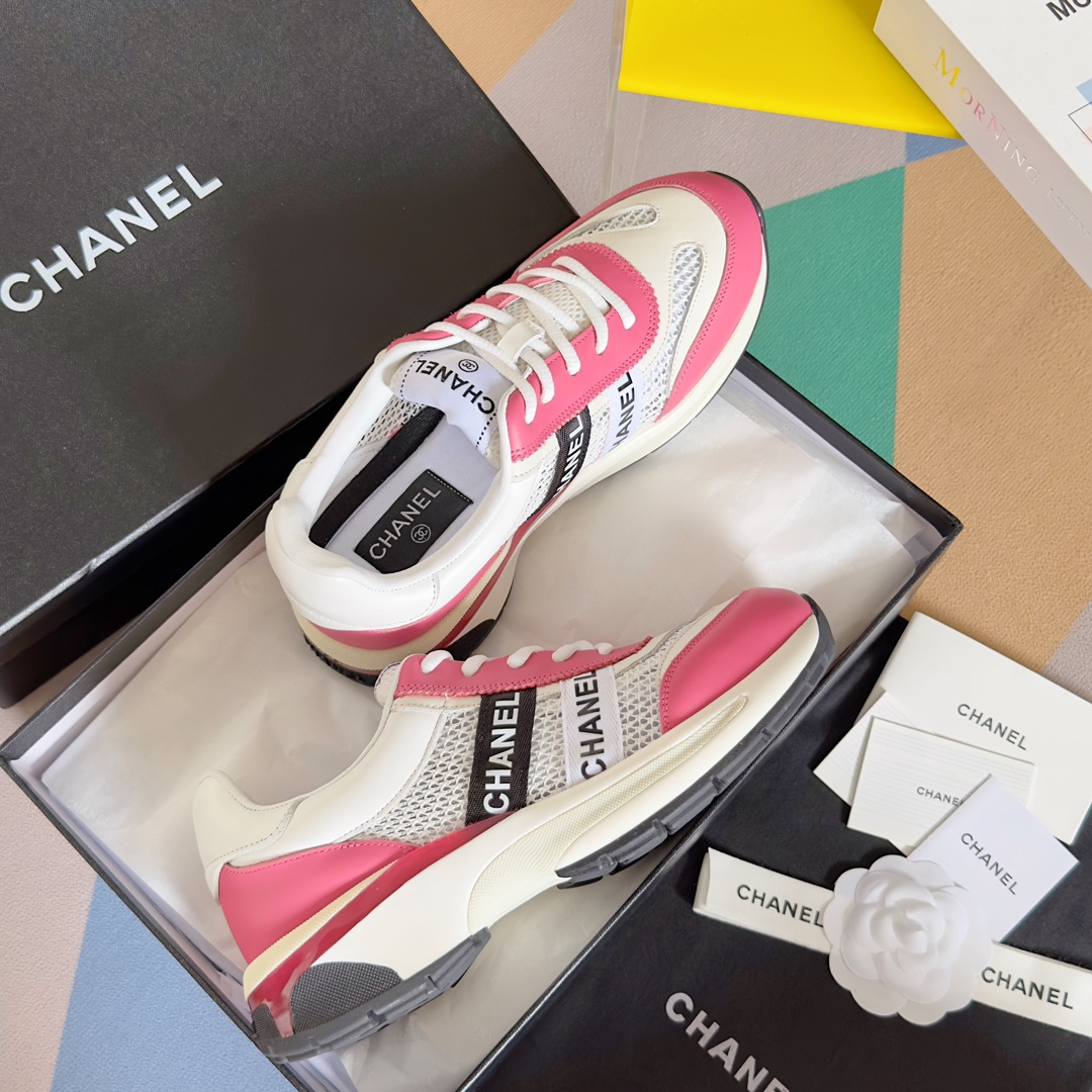 Chanel Chanel香奈儿23C 早春度假系列 小香 金属 网面 休闲 运动鞋 金 银角大王