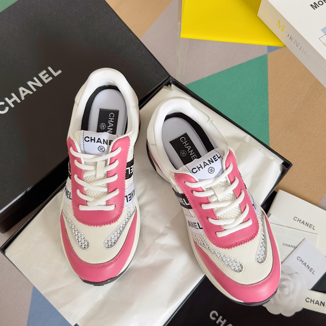 Chanel Chanel香奈儿23C 早春度假系列 小香 金属 网面 休闲 运动鞋 金 银角大王