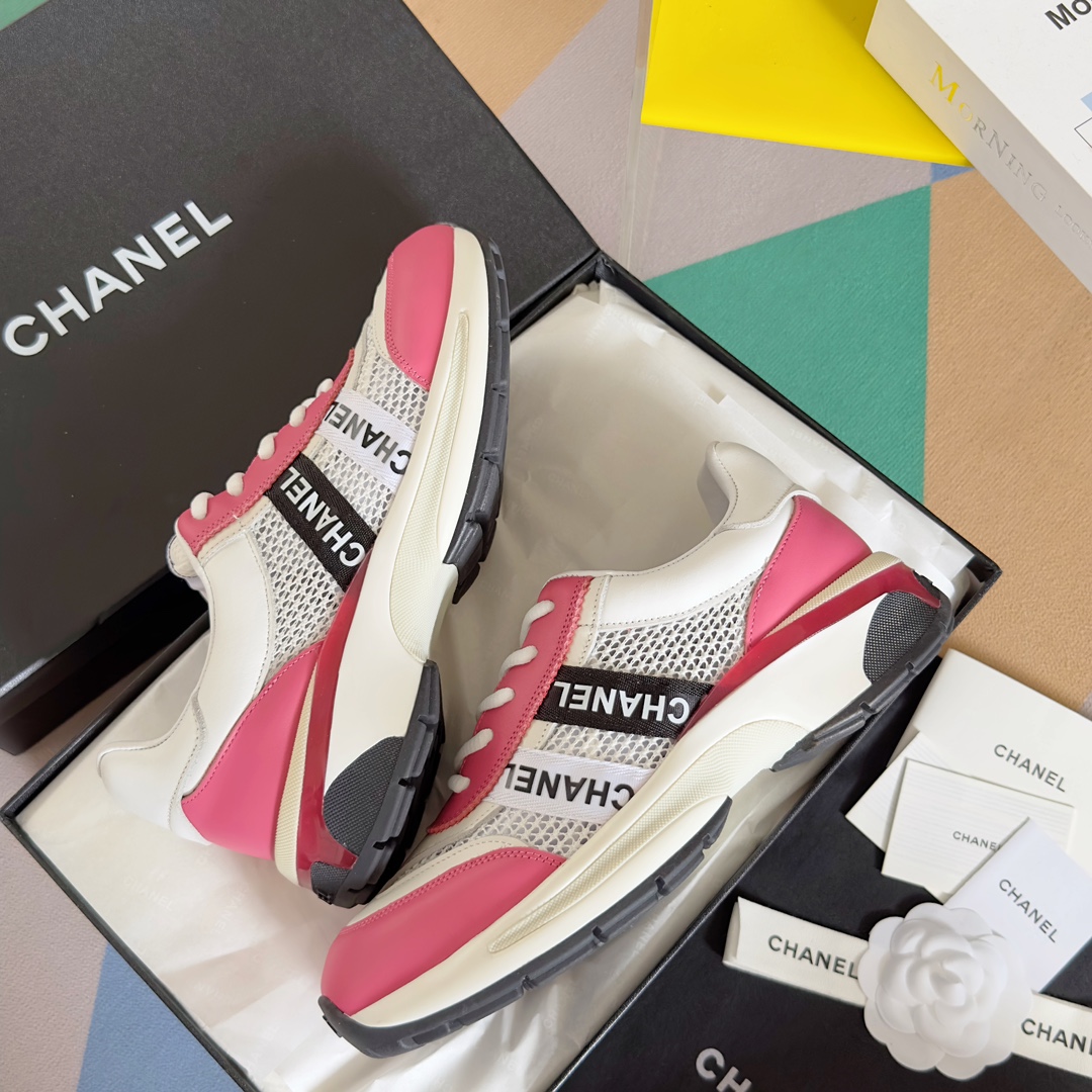 Chanel Chanel香奈儿23C 早春度假系列 小香 金属 网面 休闲 运动鞋 金 银角大王