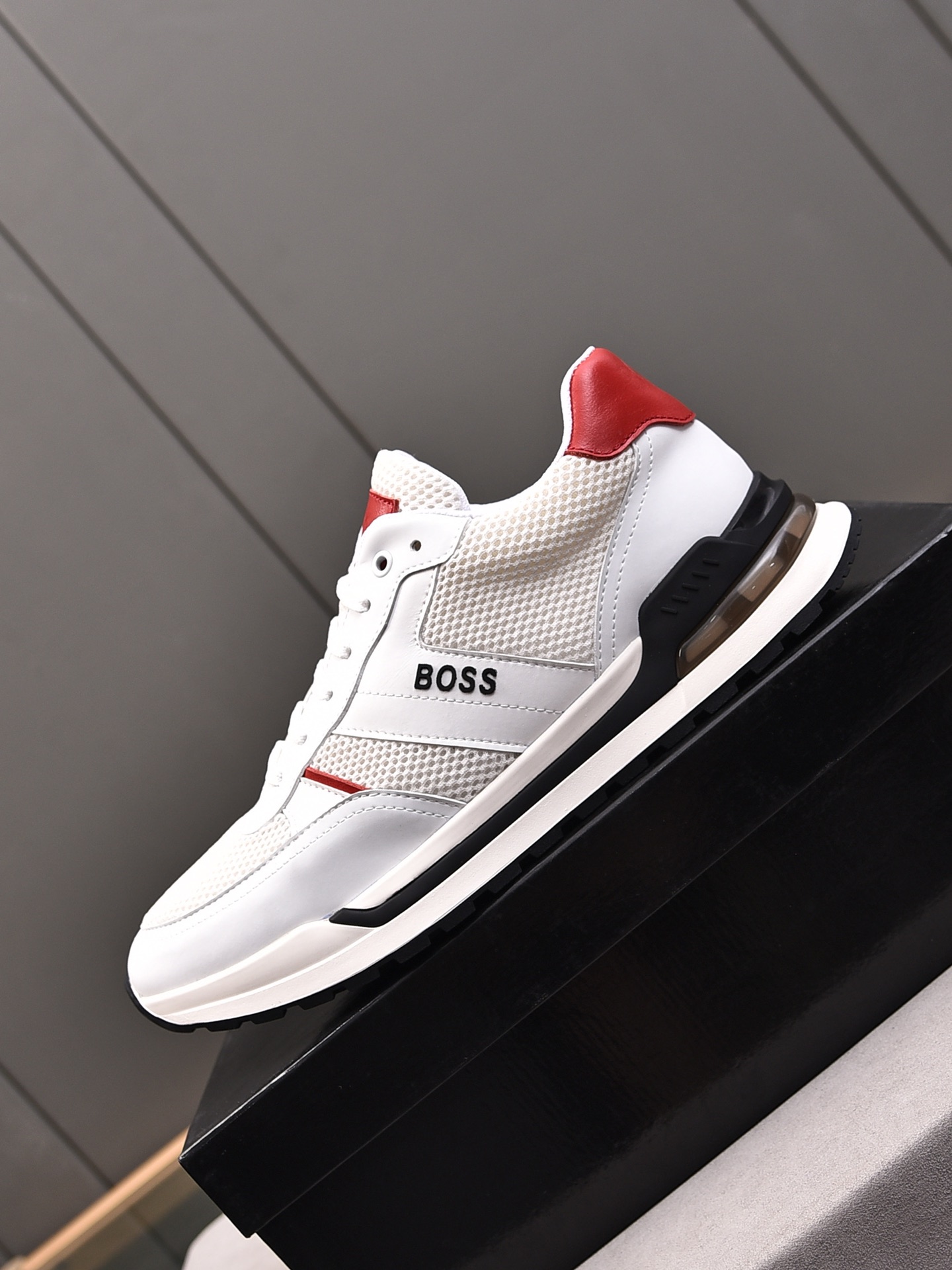 PP220 [BOSS] modelos explosivos cara con piel de vaca importada hechizo de malla transpirable combin