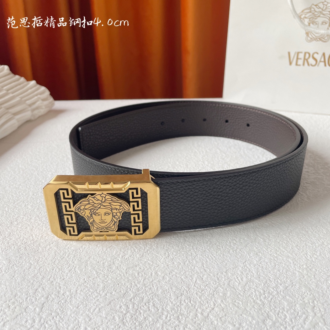 范思哲精品内穿扣选用压花荔枝纹小牛皮