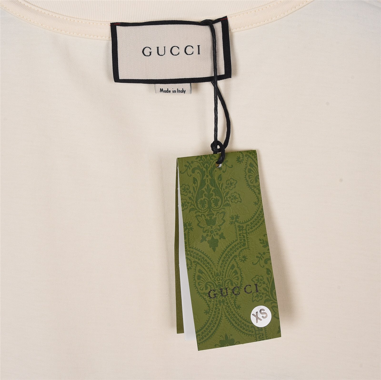 160 GUCCI 古驰23SS夏季新款绿色字母logo卡哇伊小熊印花短袖