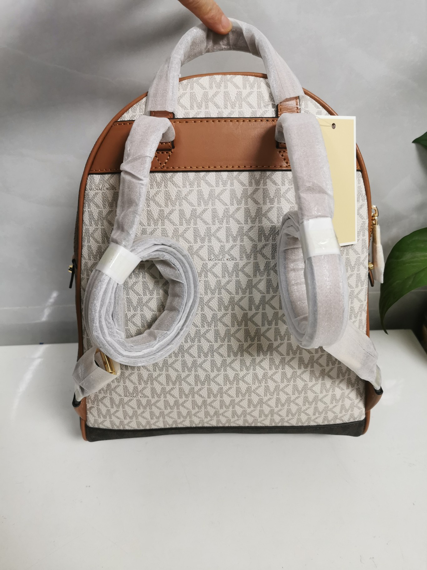 Michael Kors MK背包2拼皮3色拼，。A
