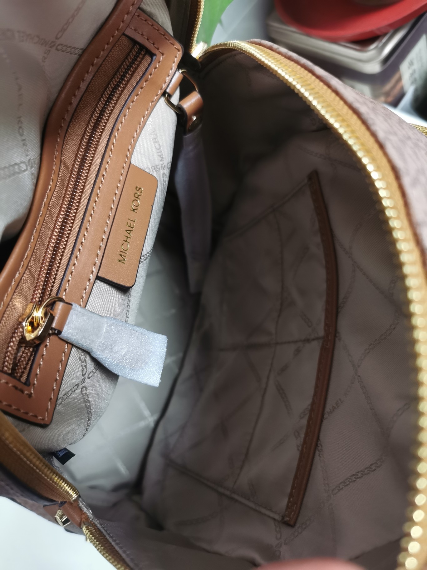 Michael Kors MK背包2拼皮3色拼，。A
