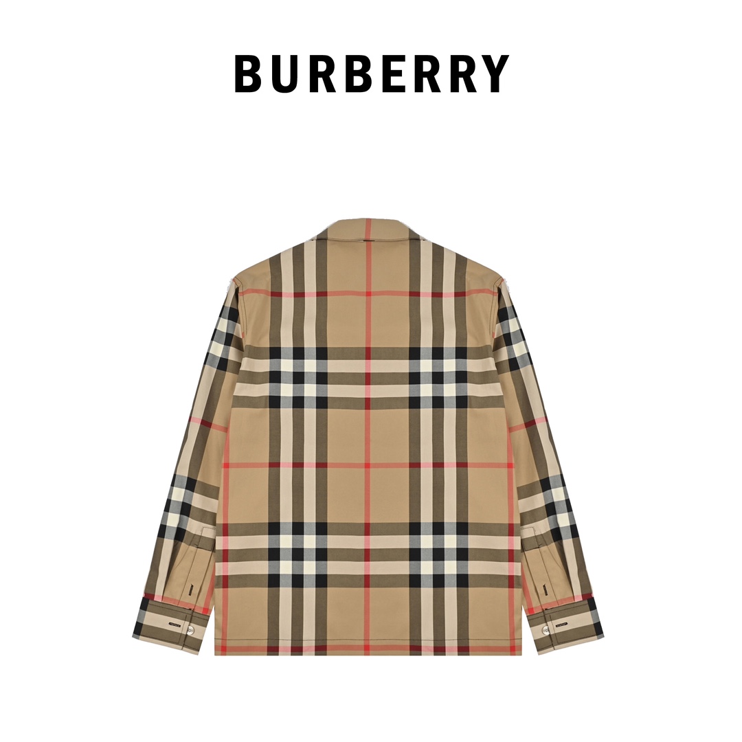 320 Burberry/巴宝莉 大格纹翻领衬衫夹克巴宝莉新款衬衫式夹克