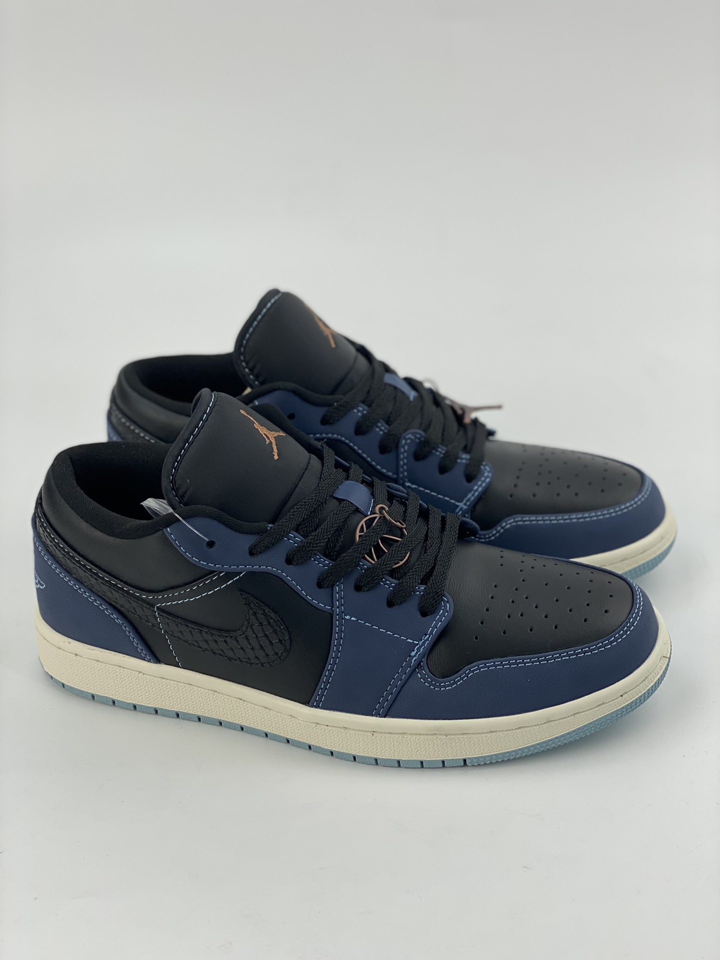 Air Jordan 1 Low Black Blue Toe AJ1 Joe 1 Low Top Casual Shoes FJ5478-010