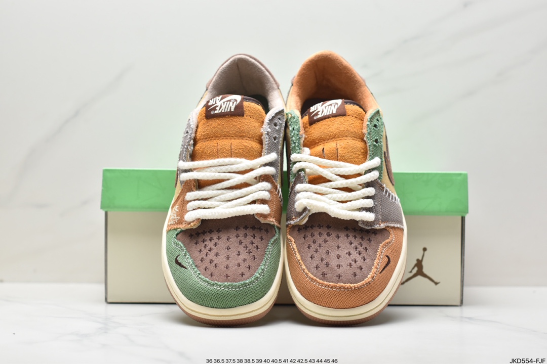 Zion Williamson x Air Jordan 1 Low OG”Voodoo”AJ1乔丹一代篮球鞋“棕色拼接锡安娃娃”DZ7292-200