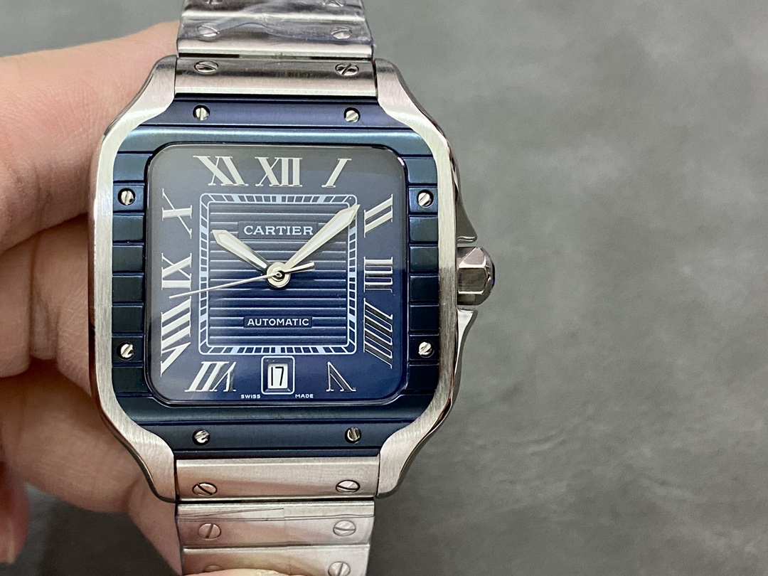 NO:142688,MS Cartier Sandus Series 2824 movement 40mm, Cartier, cartier19860909MS 卡地亚山度士系列2824机芯40mm,卡地亚,cartier,Watch