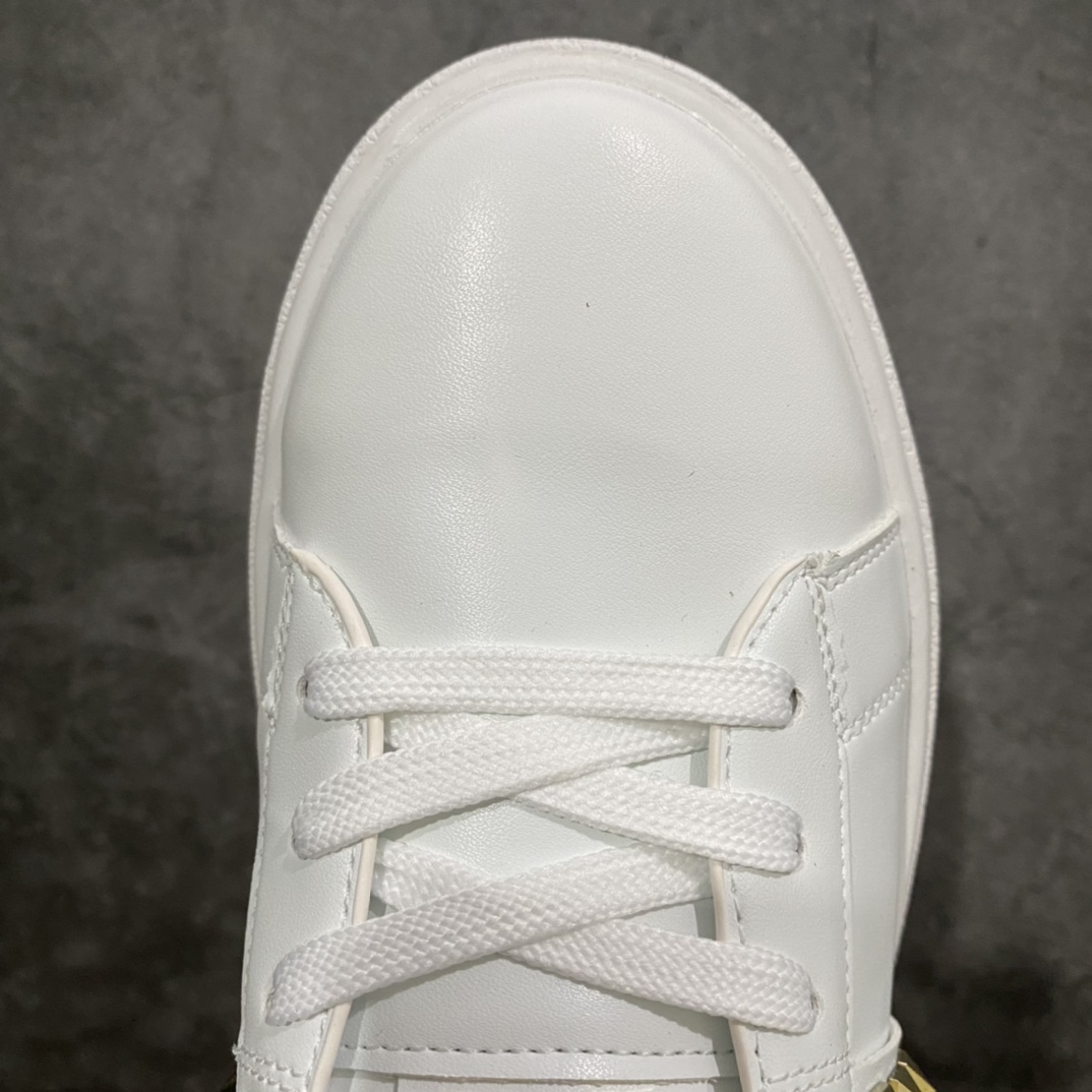 [Top quality made in Dongguan] VALENTINO VLTN OPEN pure white calfskin rivet sneakers