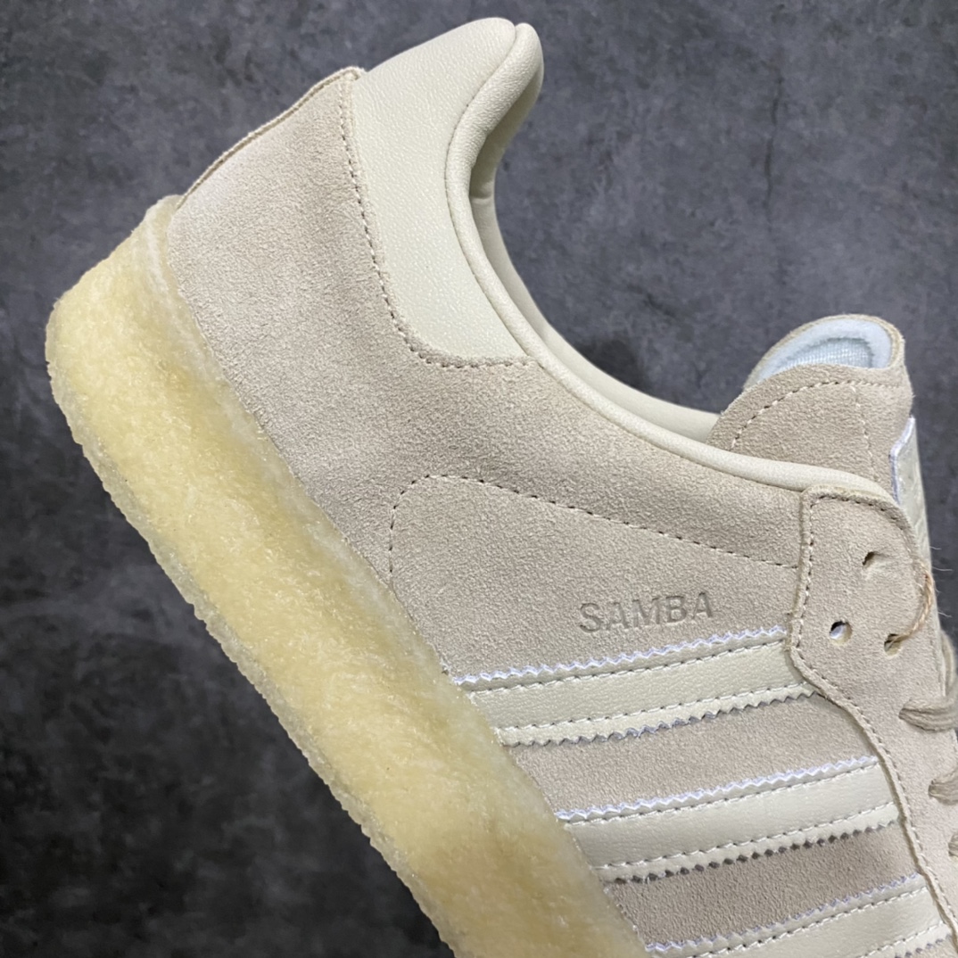 [Pure original] KITH x Clarks x Adidas Originals 8th Street Samba three-party joint samba dance shoes ”Brown” ID7298