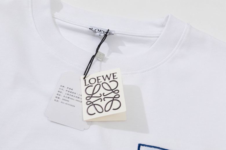 160 新款无敌百搭的蓝色刺绣大logo LOEWE 罗意威 Logo标识进口机绣