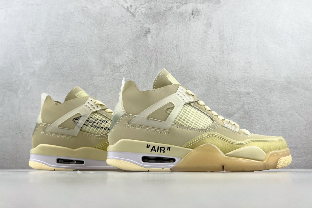 200 OFF-WHITE x Jordan Air Jordan 4 ”Sail” 白帆 CV9388-100