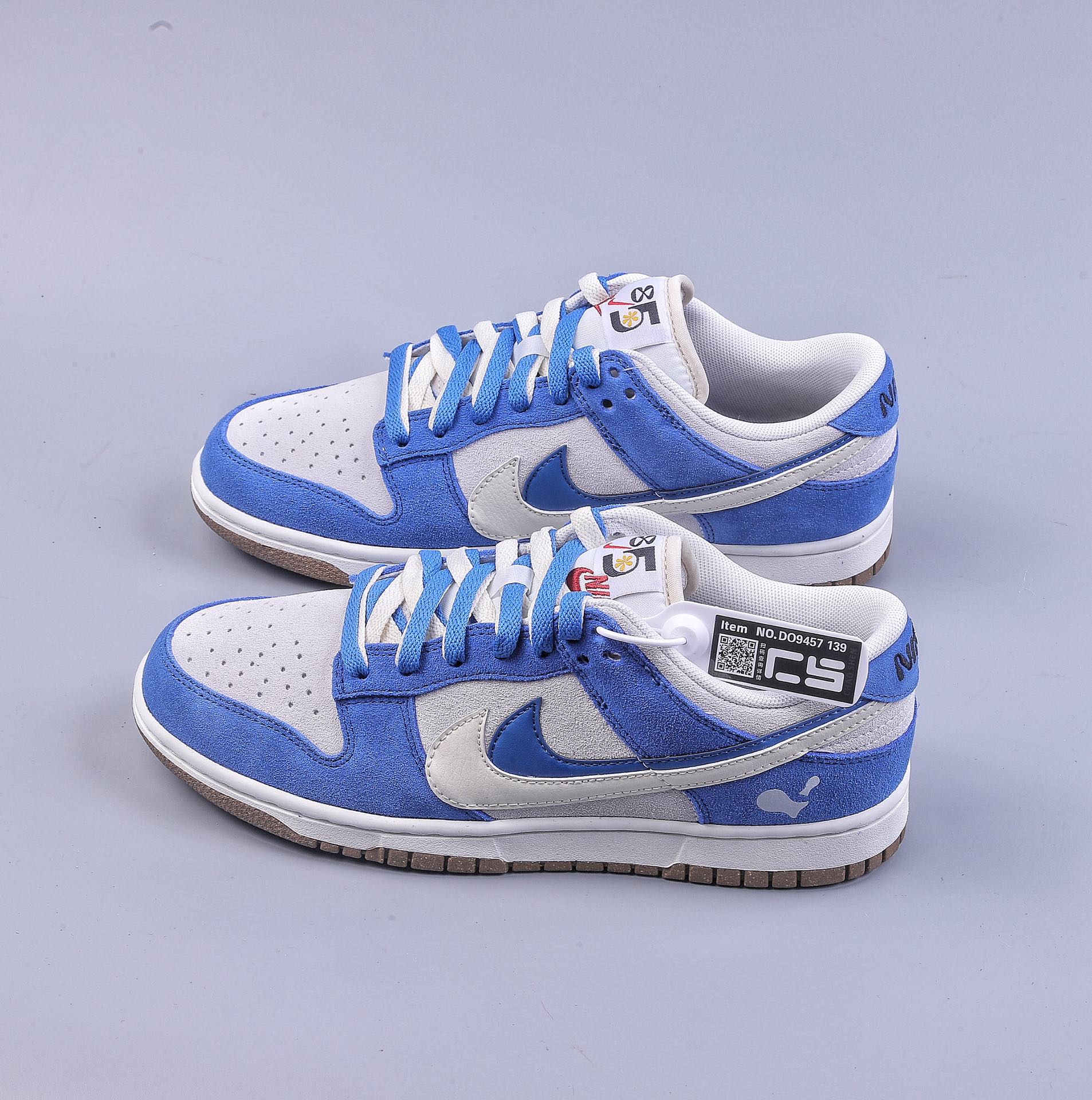 220 CS Nike SB Dunk Low ”85” 白蓝双勾 SB低帮运动休闲板鞋 DO9457-139