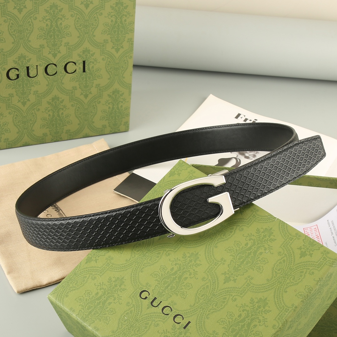 Gucci头层牛皮宽3.5CM官网同