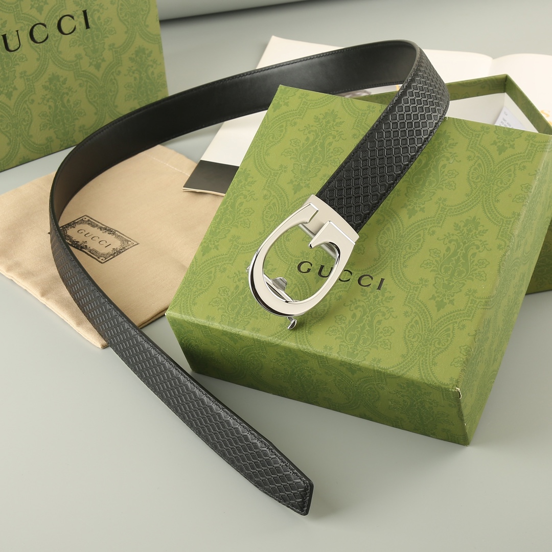 Gucci头层牛皮宽3.5CM官网同