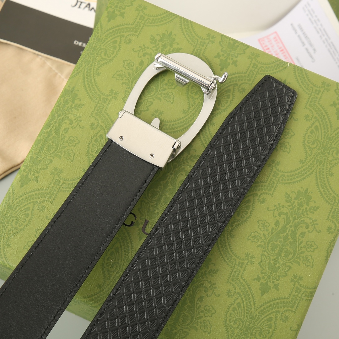 Gucci头层牛皮宽3.5CM官网同