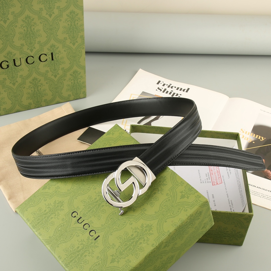 Gucci头层牛皮宽3.5CM官网同