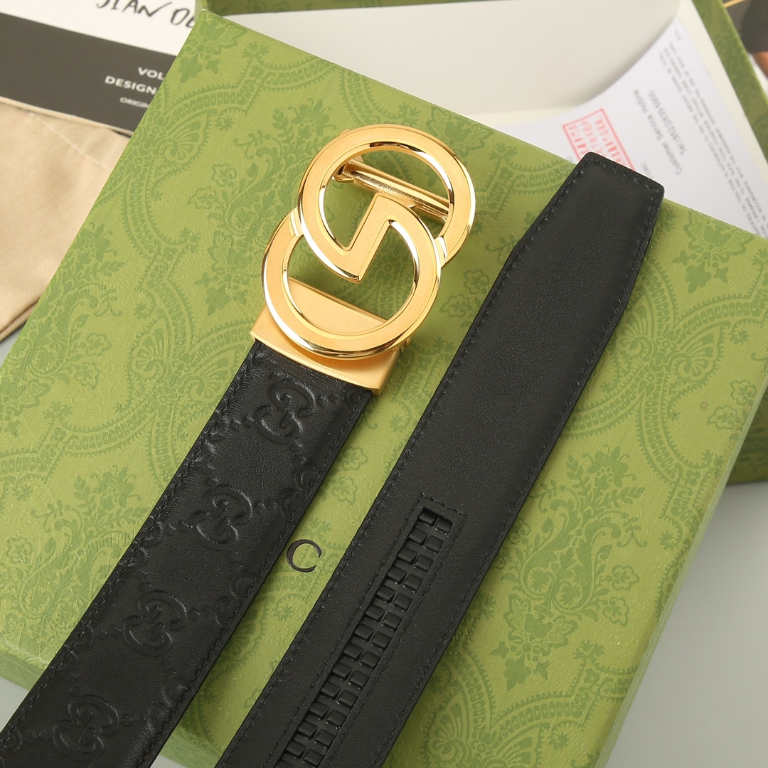 Gucci头层牛皮宽3.5CM官网同