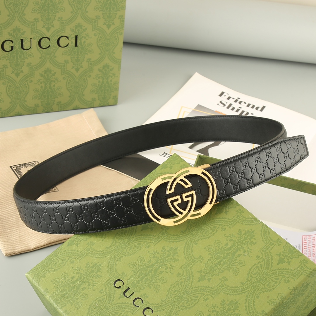 Gucci头层牛皮宽3.5CM官网同