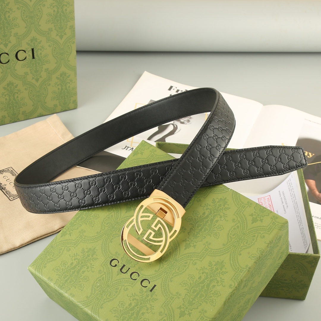 Gucci头层牛皮宽3.5CM官网同