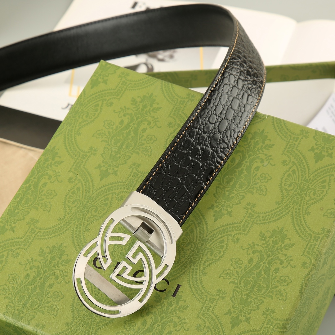 Gucci头层牛皮宽3.5CM官网同