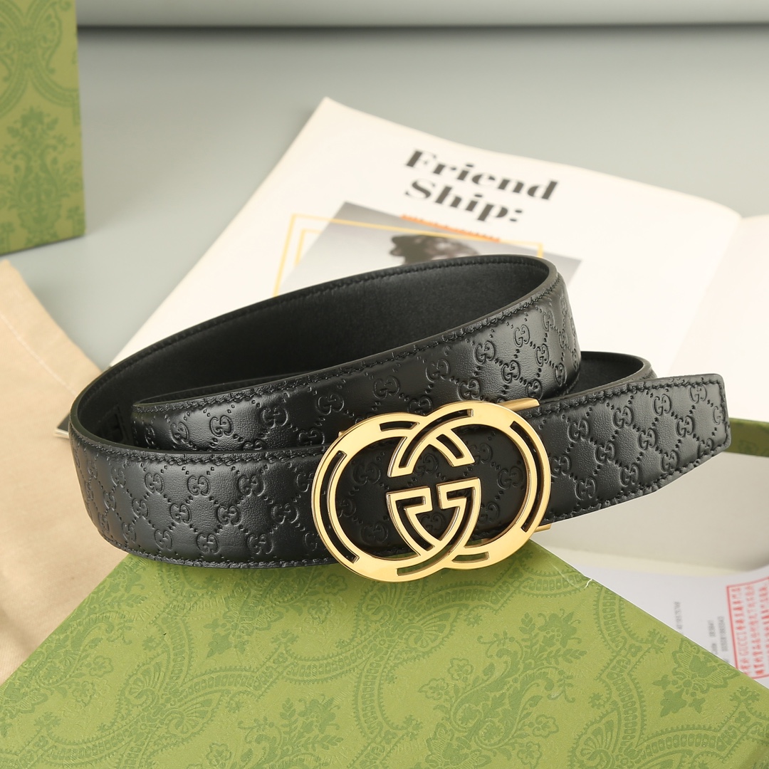 Gucci头层牛皮宽3.5CM官网同