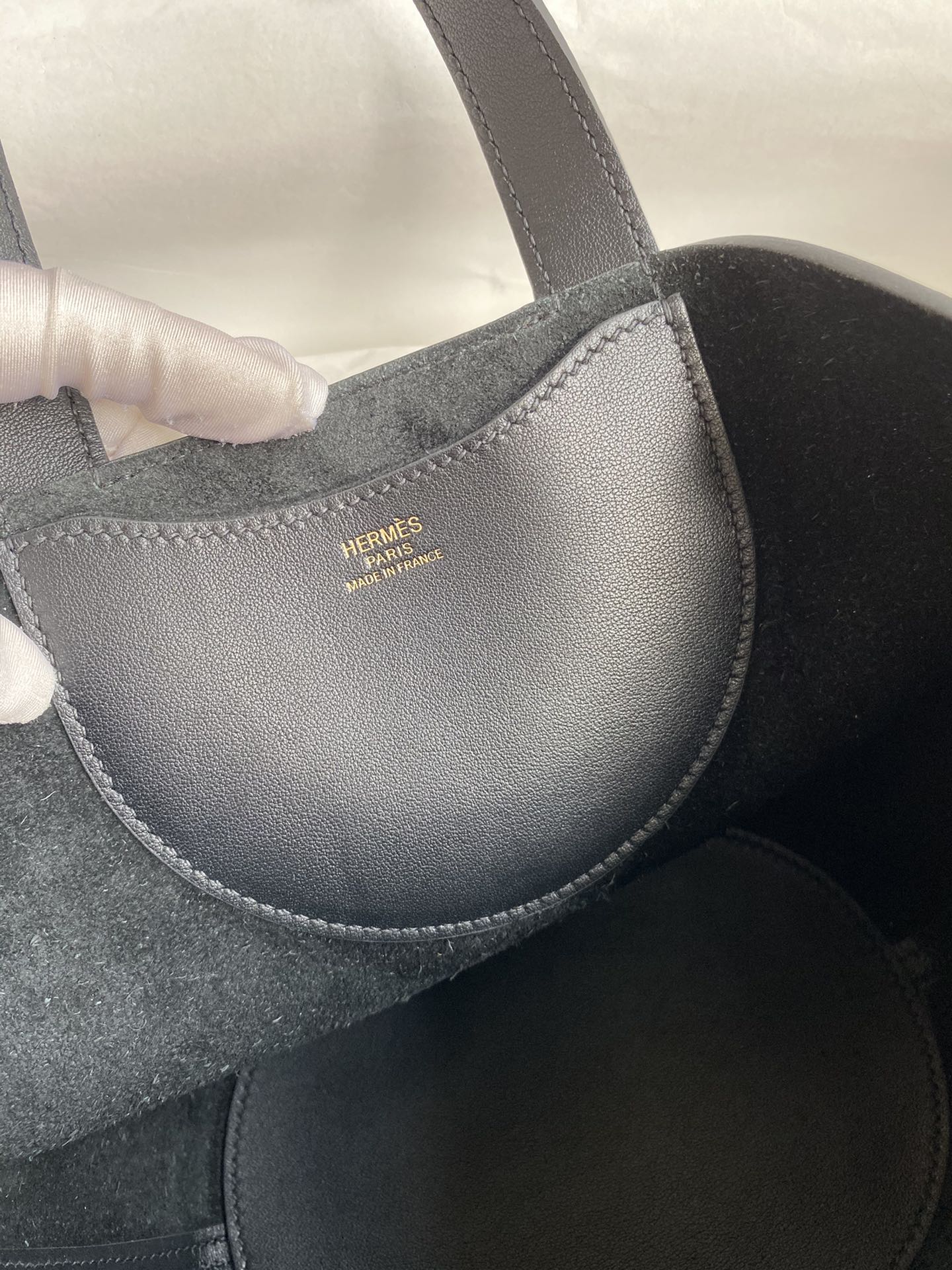 新品Intheloop猪鼻子菜篮子18cm原厂进口TC皮拼swift皮专柜同步手工蜡线缝制纯钢五金现货