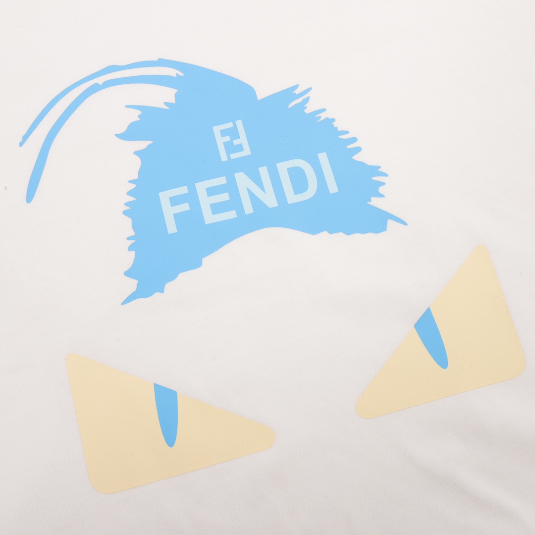 170 FENDI/芬迪FD 小怪兽眼睛印花短袖T恤