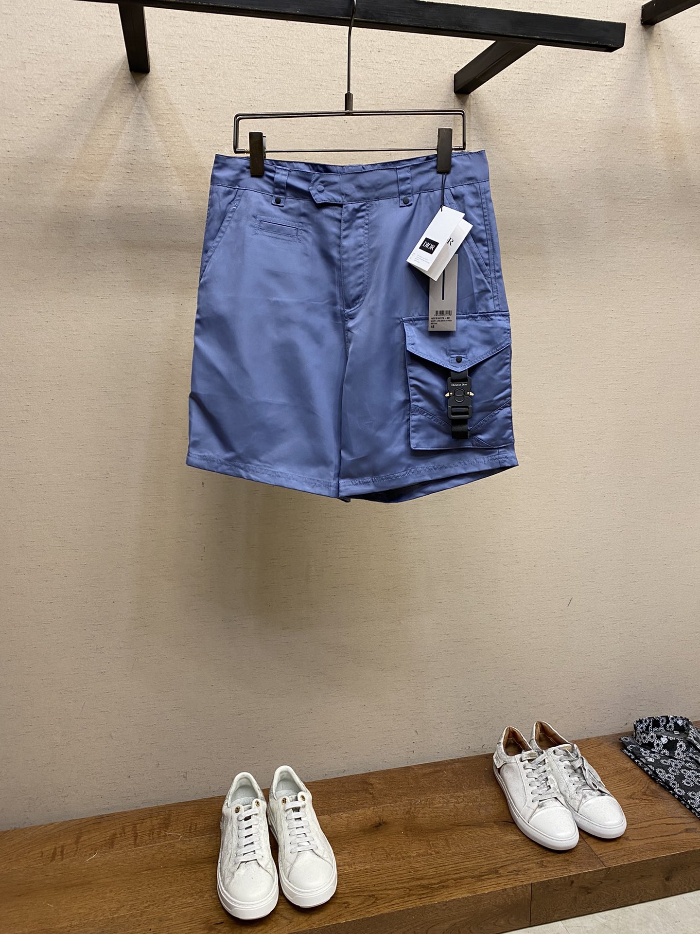 Dior Clothing Pants & Trousers Shorts Black Blue Men Nylon Spring/Summer Collection